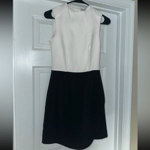 h&m black & white cocktail dress, size 4